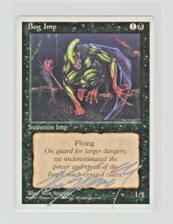 Magic the Gathering ~ Bog Imp ~ LP ~ 4th Ed. ~ SIGNED BY ARTIST - Image 1