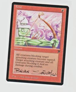 Magic the Gathering ~ MTG ~ 1x Feint ~ LEGENDS ~ M/NM ~ SIGNED BY ARTIST - Image 1