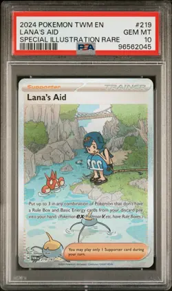 POKEMON 2024 Twlight Masquerade Special Illustration Rare LANA'S AID #219 PSA 10 - Image 1