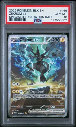 POKEMON PSA 10 2025 Black Bolt Zekrom ex 166/086 SIR *3902 - Image 1