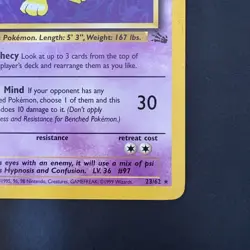 Pokemon TCG Hypno Fossil Non Holo Rare 23/62 Vintage WotC - Image 4