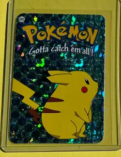 PIKACHU SILHOUETTE Pokemon Pocket Monsters Vending Prism Sticker Holo NM Foil - Image 1