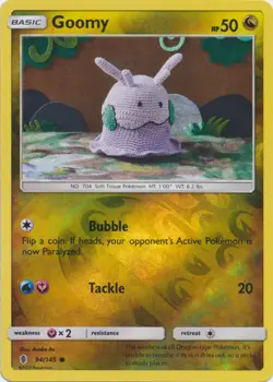 Pokemon - Goomy - 94/145 - Common - Reverse Holo - Sun & Moon Guardians Rising - - Image 1