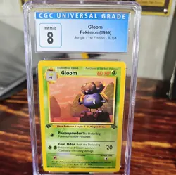 1999 Gloom Jungle 37/64 1st Edition CGC 8 POKEMON TCG - Image 1