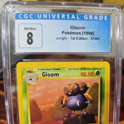 1999 Gloom Jungle 37/64 1st Edition CGC 8 POKEMON TCG - Image 2