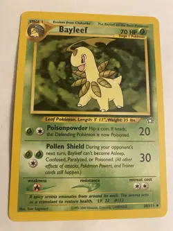 Bayleef 28/111 Pokemon TCG Neo Genesis Unlimited Regular Uncommon MP - Image 1