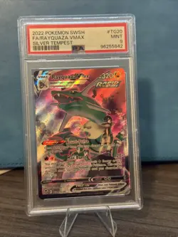 2022 Pokemon Silver Tempest Rayquaza VMAX Trainer Gallery Holo #TG20/TG30 PSA 9 - Image 1