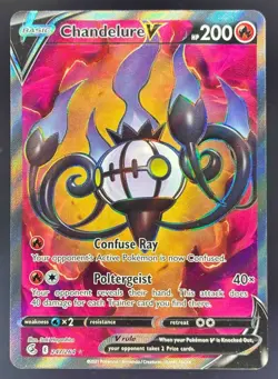 2021 Pokemon Gaming Sword & Shield Fusion Strike Chandelure V #247/264 - Image 1