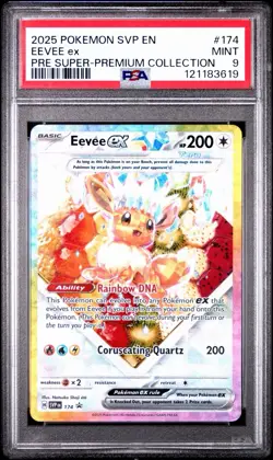 Eevee EX 174 Black Star Promo Super Premium Collection PSA 9 Pokemon - Image 1