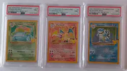 POKEMON CHARIZARD BLASTOISE VENUSAUR CELEBRATIONS PSA 9 ENG. Gran Festa 2021 - Image 1