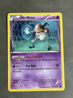 Mr. Mime 47/116 Regular Rare BW Plasma Freeze Pokemon TCG FREE SHIPPING - Image 1