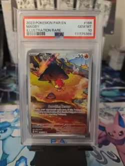 Magby 186/182 Pokemon TCG Scarlet & Violet: Paradox Rift PSA 10 - Image 1
