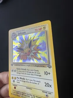 Jolteon Jungle Set 1ST EDITION HOLO Foil Rare Card 4/64 1999 Pokemon - Image 2