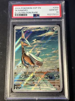PSA 10 Skarmory 209/191 IR Surging Sparks SSP Pokemon Card GEM MINT - Image 1