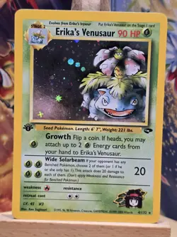 Erika’s Venusaur 1st Edition Pokemon Gym Challenge Holo ⚡NICE CARD!⚡ - Image 1