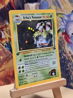 Erika’s Venusaur 1st Edition Pokemon Gym Challenge Holo ⚡NICE CARD!⚡ - Image 3