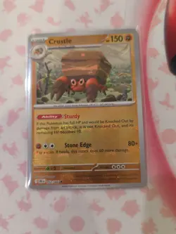 Pokemon TCG Black Bolt Crustle Master Ball Holo Card 052/086 English NM - Image 1