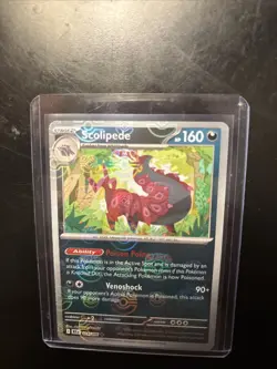 Pokemon TCG Scolipede 056/086 Master Ball Pattern Uncommon Card Sv: Black Bolt - Image 3