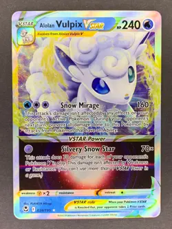 Alolan Vulpix VSTAR 034/195 Silver Tempest 2022 English Pokemon Card - Image 1