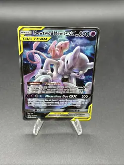 Pokemon TCG Mewtwo and Mew GX Black Star Promos SM191 Holo Card - Image 1