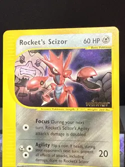 Pokemon Card Rocket's Scizor 4 Winner STAMPED Wizards WOTC Best of Game LP - Image 2