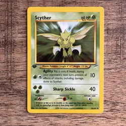 Pokemon TCG Scyther 1st Edition Neo Destiny 55/105 NM Uncommon Vintage Card 🔥 - Image 1