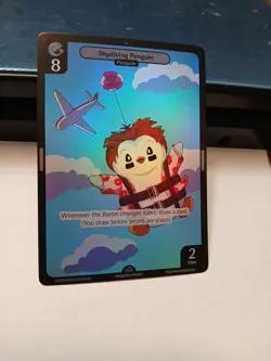 FOIL Vibes Skydiving Penquin Enter the Huddle Pudgy Penguins Card - Image 3
