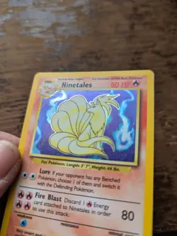 Pokemon TCG Ninetales Holo Rare Card Foil Base Set 12/102 1999 Wizards - Image 3