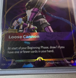 Riftbound Jinx Loose Cannon Legend English card 251/298 Prerelease Promo Stamped - Image 3