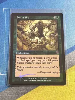 Magic the Gathering MTG Mercadian Masques SNAKE PIT Foil - Image 1