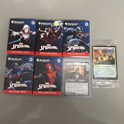 Magic The Gathering NYCC Spider Man Welcome Decks FULL SET (5) And 2 Promos - Image 1