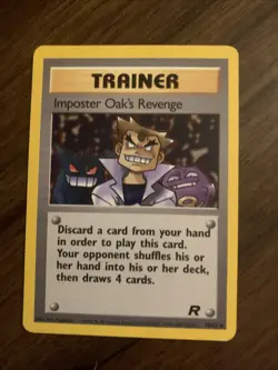 Pokemon TCG Imposter Oak's Revenge Light Play Team Rocket - Image 1