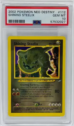 Pokemon Shining Steelix 2002 Neo Destiny # 112/105 Secret Rare PSA 10 - Image 1