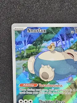Snorlax 051 Pokemon TCG Scarlet Violet 151 Black Star Promo Full Art Near Mint - Image 2