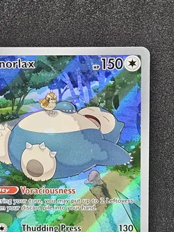 Snorlax 051 Pokemon TCG Scarlet Violet 151 Black Star Promo Full Art Near Mint - Image 3
