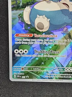 Snorlax 051 Pokemon TCG Scarlet Violet 151 Black Star Promo Full Art Near Mint - Image 4
