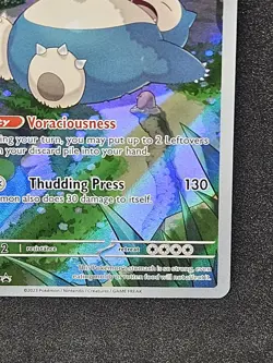 Snorlax 051 Pokemon TCG Scarlet Violet 151 Black Star Promo Full Art Near Mint - Image 5