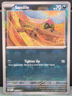 Sandile 057/086 Master Ball Pattern Reverse Holo Black Bolt Pokemon Near Mint NM - Image 1