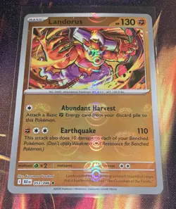 Pokemon TCG Landorus Masterball Reverse Holo 053/086 Black Bolt NM - Image 1