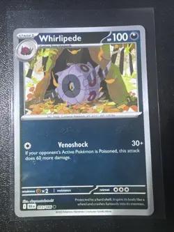 Pokemon TCG SV: Black Bolt Whirlipede 055/086 Master Ball Reverse Holo NM - Image 1