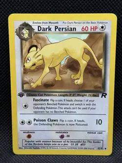1st Edition Dark Persian 42/82 - Team Rocket - Uncommon - Pokemon - NM - Image 1