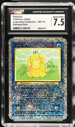 POKEMON CGC 7.5 Psyduck 88/110 2002 Legendary Collection Common Reverse Holo - Image 1
