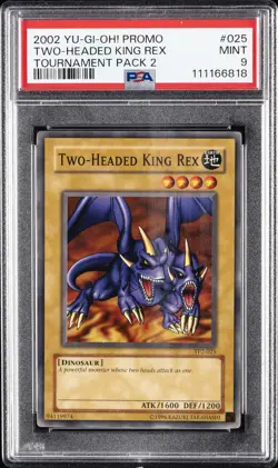 2002 YU-GI-OH! PROMO TP2-TOURNAMENT PACK 2 #025 TWO-HEADED KING REX PSA 9 - Image 1