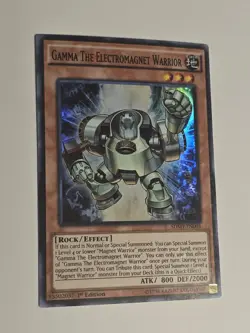 Yugioh Gamma The Electromagnet Warrior SDMY-EN003 Super Rare 1st Ed NM - Image 1