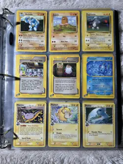 Vintage Pokemon Card Binder - 180 Cards (20 Pages Full!) - Mixed Sets -Lp/Played - Image 4