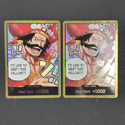 One Piece Card Game Don!! Gol D. Roger Gold Carrying on his Will ENGLISH x 2 - Image 1