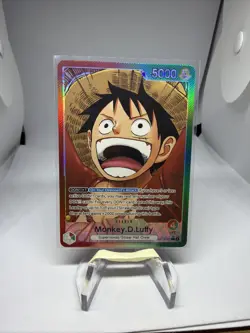 Monkey D. Luffy Trading Card One Piece TCG OP13-001 Leader Parallel NM - Image 1