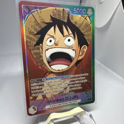 Monkey D. Luffy Trading Card One Piece TCG OP13-001 Leader Parallel NM - Image 2