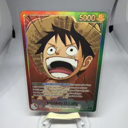 Monkey D. Luffy Trading Card One Piece TCG OP13-001 Leader Parallel NM - Image 4