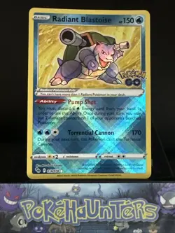 Pokemon Card Radiant Blastoise 018/078 Pokemon Go Rare Near Mint - Image 1